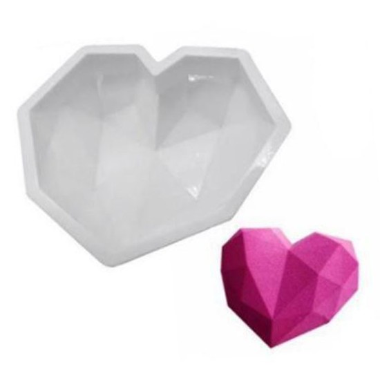 Herz Torte Große Silikon Form 20x20x6 cm + Holz Hammer - CN-200 -