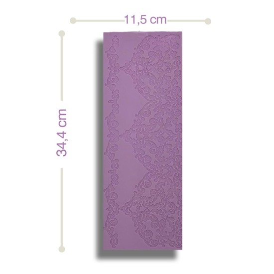 Süslü Güpür Dantel Silikon Kalip - 00182 - Dr Paste