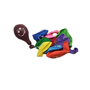 Gülen Yüz Karışık Renkte Parti Balon 10 Adet