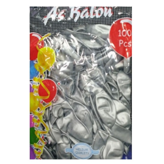 Grau Metallic Ballon 15 Stück - AS-003 -