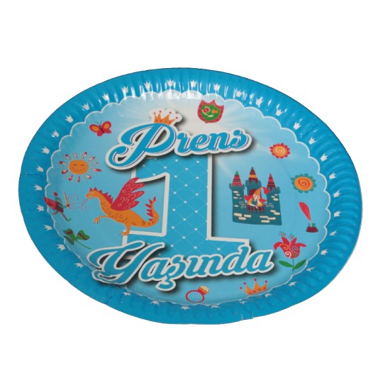 1 Jahr Blau Party Teller - DKR992 - Mytortenland