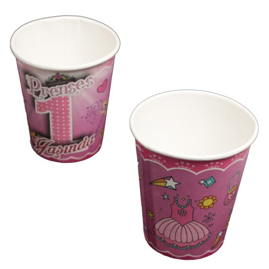 1 Jahr Rosa Pappbecher 0,25 l - dkr991 - Mytortenland