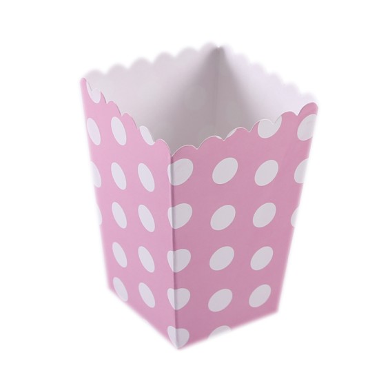 Mısır Kutusu Pembe Puantiyeli 10 Adet - ATT004 - Mytortenland