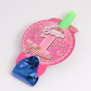 1 Yaş Pembe Renkte Parti Düdük 6 Adet