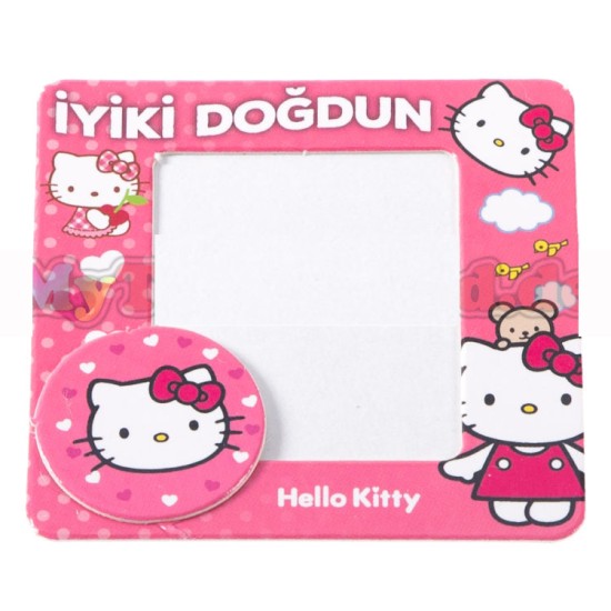 iyiki Doğdun Hallo Kitty Bilderrahmen mit Magnet 1 Stück - Y5341 - Mytortenland