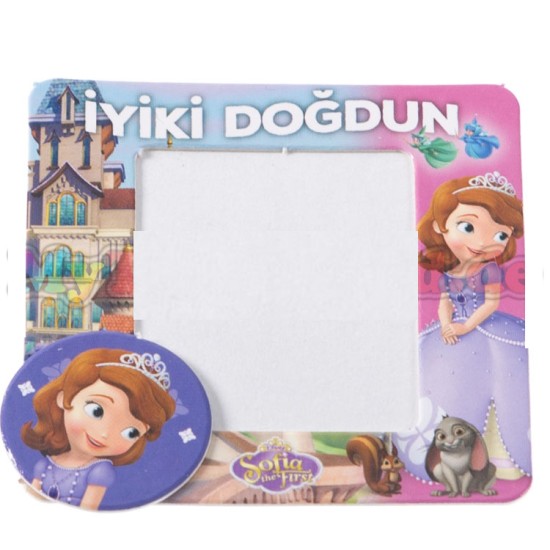 iyiki Doğdun Sofia Bilderrahmen mit Magnet 1 Stück - Y5340 - Mytortenland