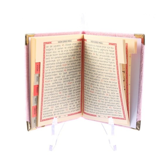 Yasini Şerif Pembe ( Dualar Kitabı ) Küçük Boy 7x10,5 - MA002 - Mytortenland