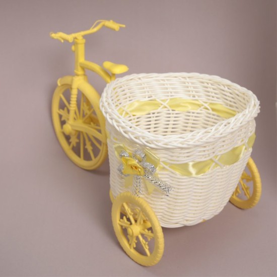 Fahrrad mit Korb Gelb - YCL06 - Mytortenland
