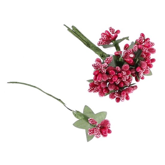 Fuchsia mit Weiße Pünktchen Knospe 12 stück - Y5502 - Mytortenland