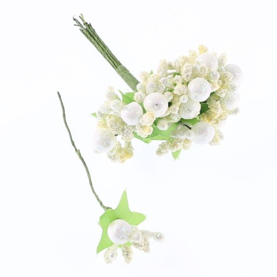 Gelb Weiß Knospe 12 stück - Y550 - Mytortenland