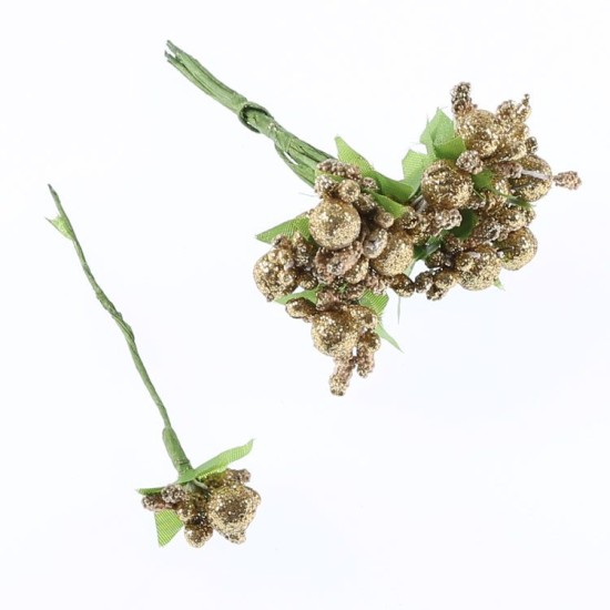 Gold Knospe 12 stück - Y548 - Mytortenland