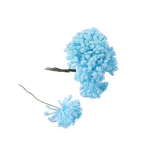 Hellblau Farbige Mini Knospe 12 stück - Y55005 - Mytortenland