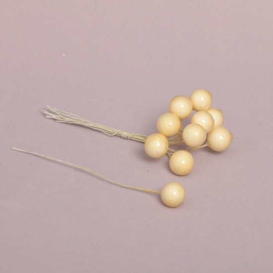 Mini Kugeln aus Draht Perlmutt Metallic 10 stück - YYE53 - Mytortenland