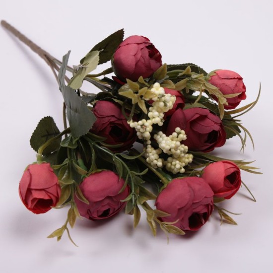 Rot Pfingstrose mit Knospe - YY0022 - Mytortenland