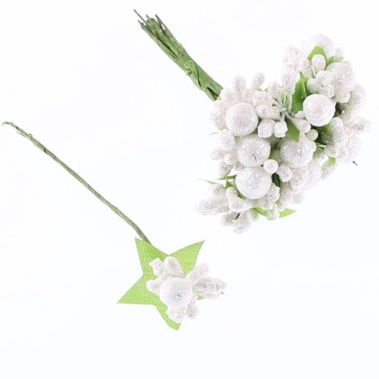 Weiß Knospe 12 stück - Y546 - Mytortenland