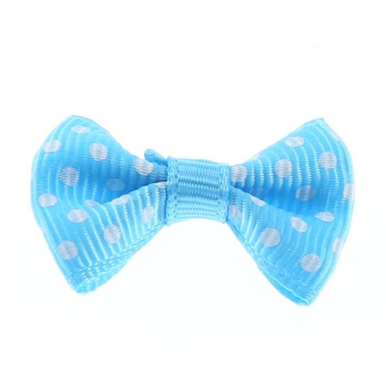 Mavi Puantiyeli Dekoratif Kurdele 25 Adet - Y565 - Mytortenland