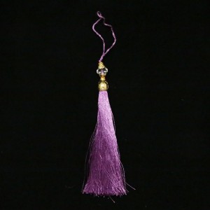 Açık Mor Renkte Taşlı Dekoratif Püskül  10 Adet