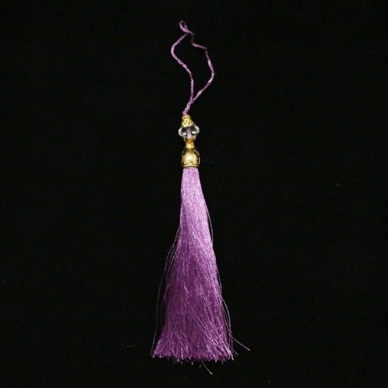 Quasten / Bommeln Helllila mit Diamantenstein 10 Stück - YY137 - Mytortenland