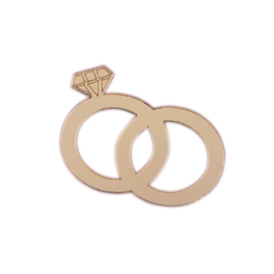 Plexi Spiegel Flach Eheringe - CS67 - Mytortenland