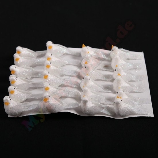 Styropor Dekoration Glanz Vogel Klein ca. 1,5x3 cm - MT56 - Mytortenland