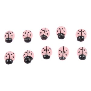 Pembe Renkte Dekorasyon amaçlı uğur Böceği Ort. 1cm 25 Adet
