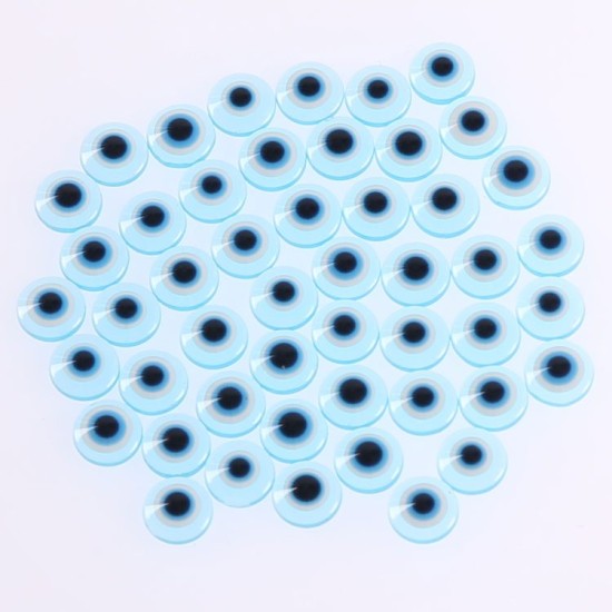 Schutz vor Böser Blicken Hellblau (Nazar Amulett)  50 Stück - Y784 - Mytortenland