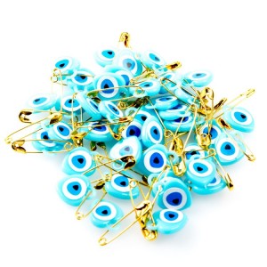 Schutz vor Böser Blicken Hellblau (Nazar Amulett) Anhänger 50 Stück