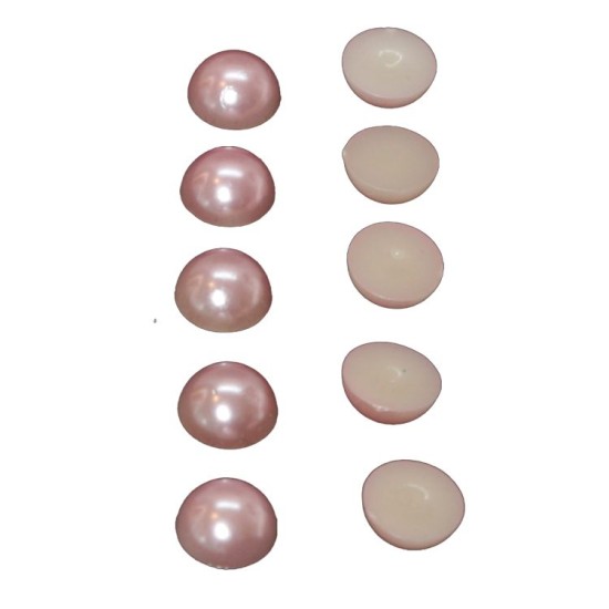 Rosa Farbig Halbe Dekoperlen 100 stück 1 cm - YK3006 - Mytortenland