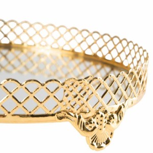 Spiegelglas Verlobungstablett / Tablet ( Jardinyer ) Silber oder Gold