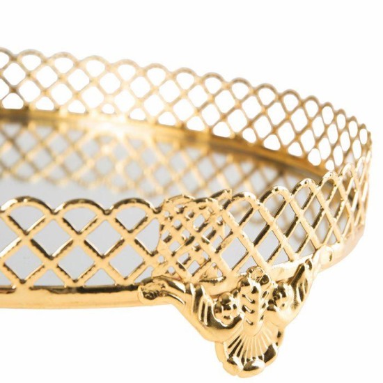 Spiegelglas Verlobungstablett / Tablet ( Jardinyer ) Silber oder Gold - T00500 - Mytortenland