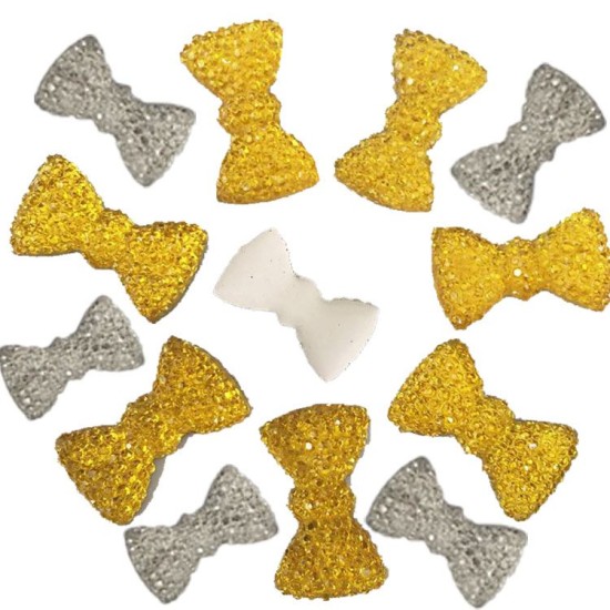 Silber Farbig Glanz Deko Schleife - YM303 - Mytortenland