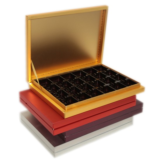 Pralinen & Schokoladenschachtel Silber  ( Extra Verpackt ) - PM-GR003 - Mytortenland