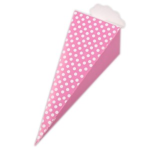 Puantiyeli Pembe  Külah Kutu 10 Adet 