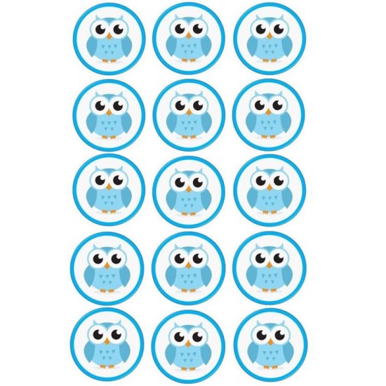 Eule Boy Thema Cupcake/Muffin Aufleger - Mc19 - Mytortenland