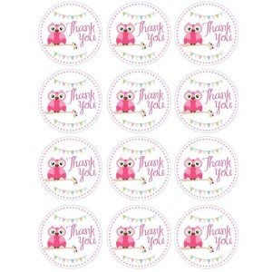 Eule Mädchen Thema 2 Cupcake/Muffin Aufleger