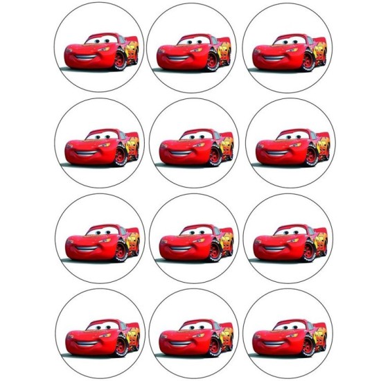 Mc Queen Cars Thema Cupcake/Muffin Aufleger - Mc31 - Mytortenland