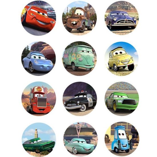 Mc Queen & Freunde 2 Thema Cupcake/Muffin Aufleger - Mc35 - Mytortenland