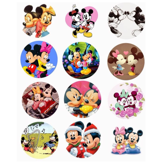 Micky & Minnie Maus Thema Cupcake/Muffin Aufleger - Mc16 - Mytortenland