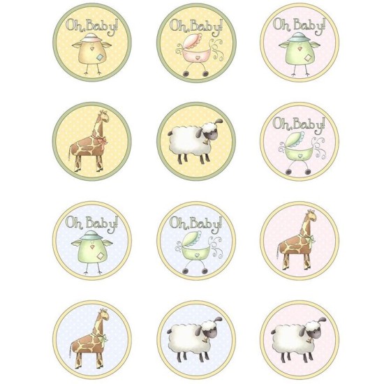 Oh Baby Thema Cupcake/Muffin Aufleger - Mc44 - Mytortenland