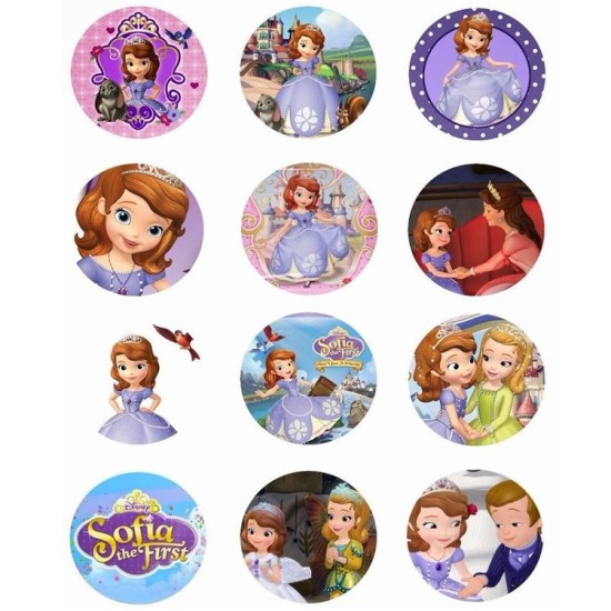 Sofia Thema Cupcake/Muffin Aufleger - Mc48 - Mytortenland