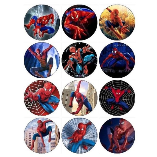 Spider Man 2 Thema Cupcake/Muffin Aufleger - Mc51 - Mytortenland