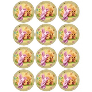 Winnie Puuh 2 Thema Cupcake/Muffin Aufleger