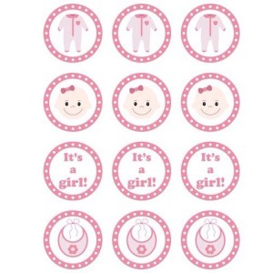 It's a girl Thema  Cupcake/Muffin Aufleger