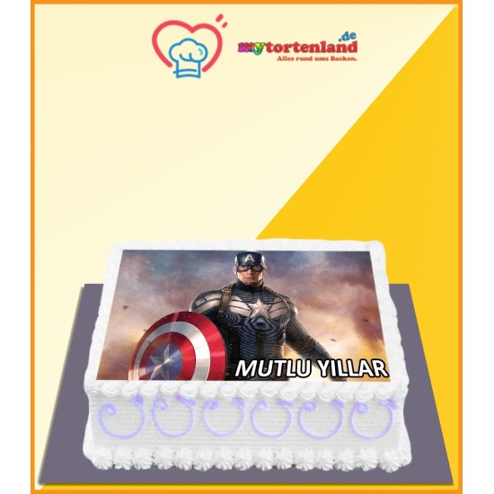 Captain America 3 Tortenaufleger / Lebensmittel Fotodruck - MC00025 - Mytortenland