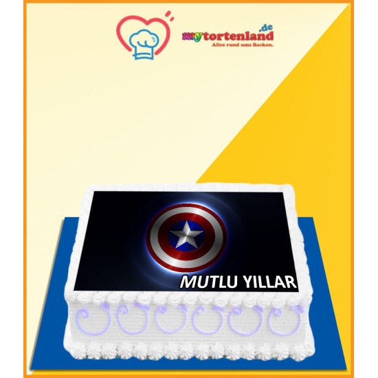 Captain America Schild Tortenaufleger / Lebensmittel Fotodruck - MC00023 - Mytortenland