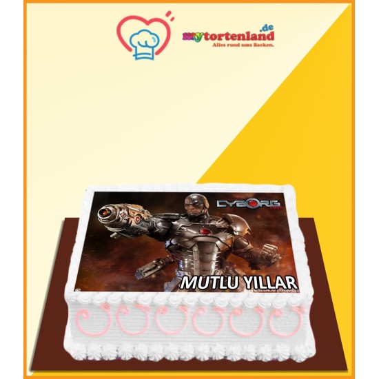 Cyborg Tortenaufleger / Lebensmittel Fotodruck - MC00011 - Mytortenland