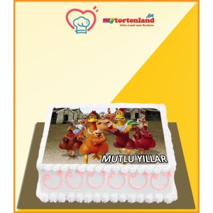 Tavuklar Yenilebilir Resim Baskısı