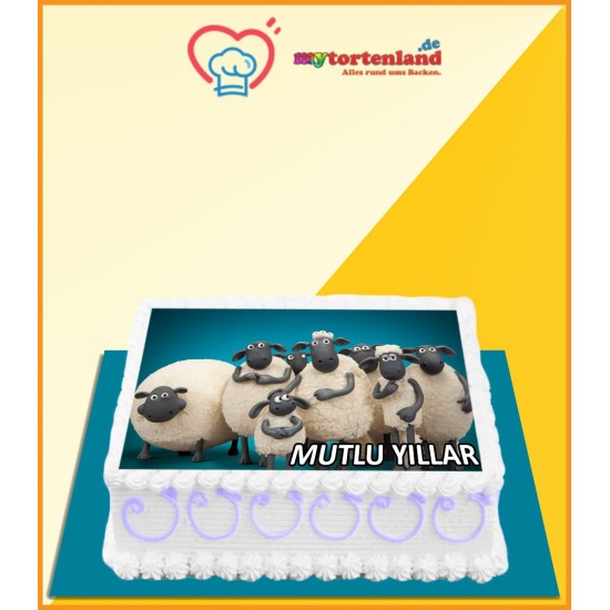 Süße Schafen Tortenaufleger / Lebensmittel Fotodruck - MC0003 - Mytortenland
