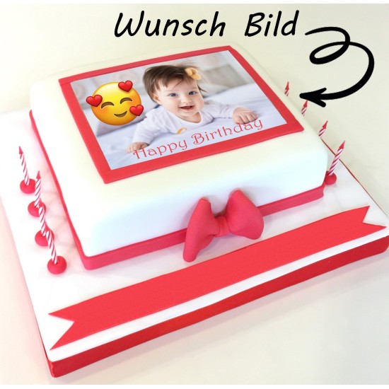 lhr Tortenbild in Quadradform selbst kreieren - MC005-kare - Mytortenland