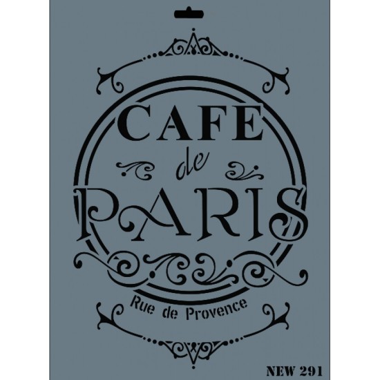 CAFE de PARİS Deko Schablonen - NEW291 - Rich Hobby